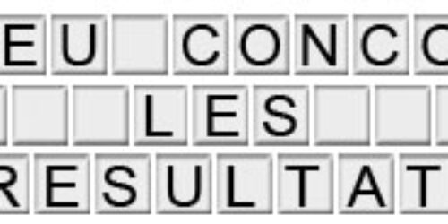Résultats du jeu concours