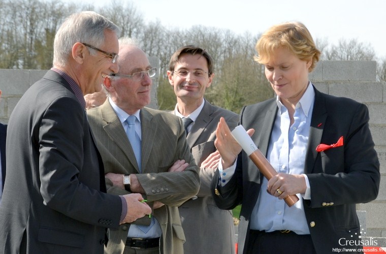 Creusalis - 16 Avril 2013 - Pose de la première pierre à La Celle Dunoise