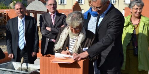 Pose de la première pierre à Mérinchal