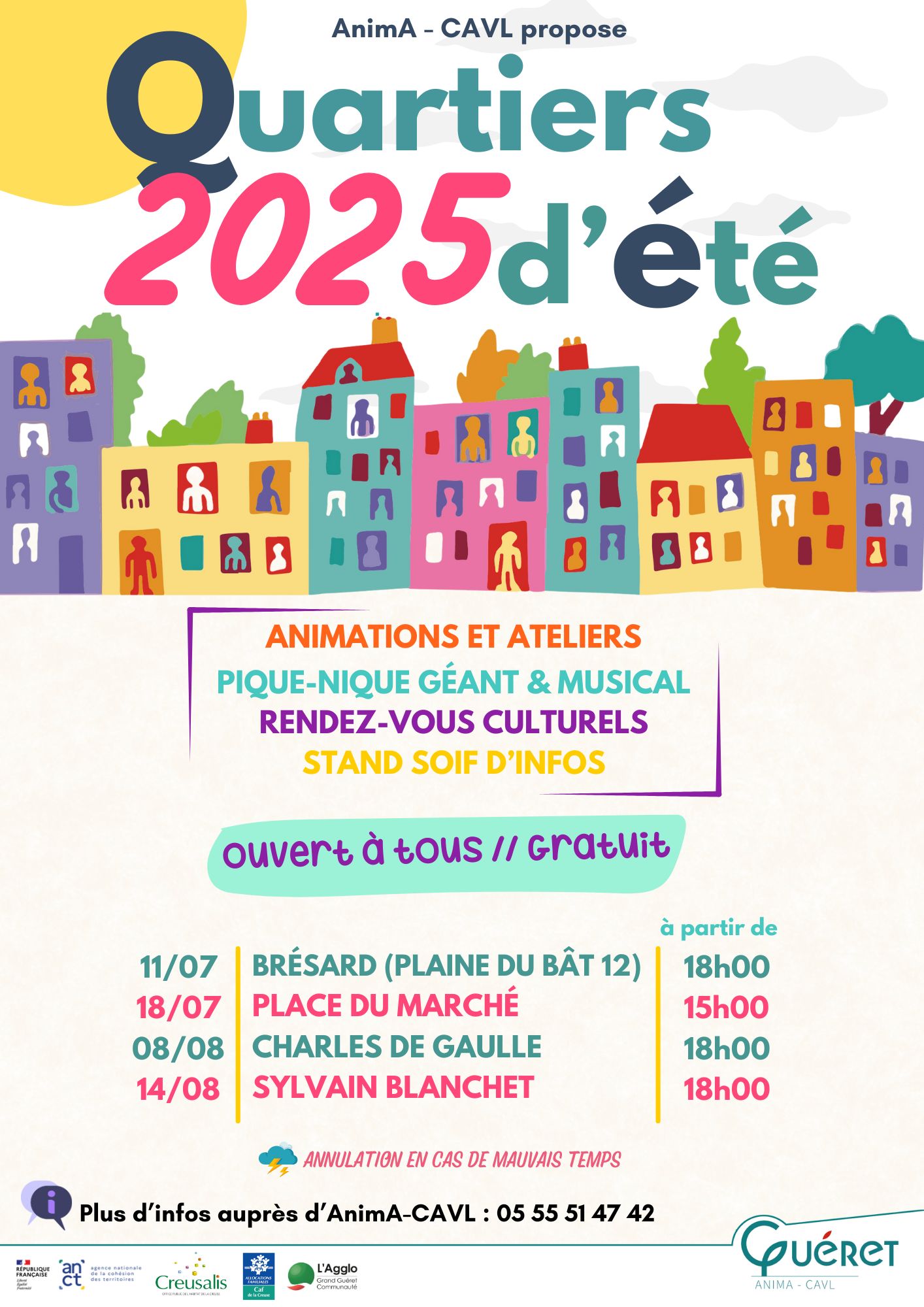 quartiers d'ete 2025 affiche g